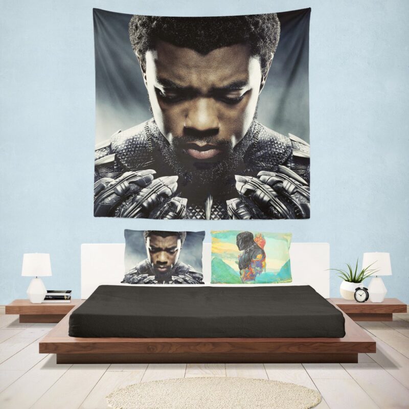 Marvel Black Panther T'Challa Chadwick Boseman Wall Hanging Tapestry