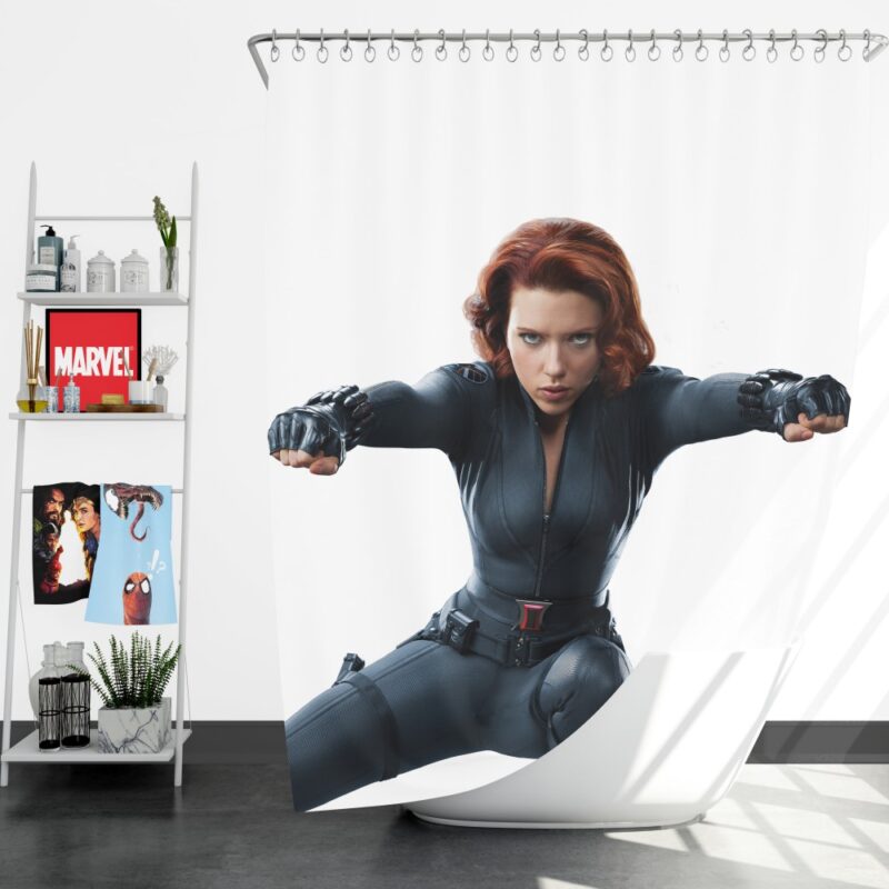 Marvel Black Widow The Avengers SHIELD Shower Curtain