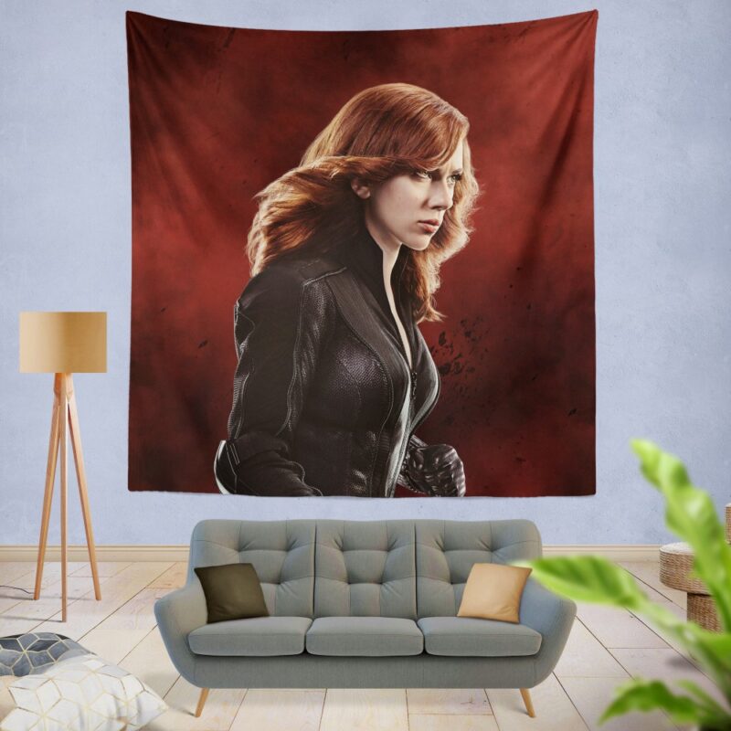 Marvel Black Widow in Captain America Civil War Wall Hanging Tapestry