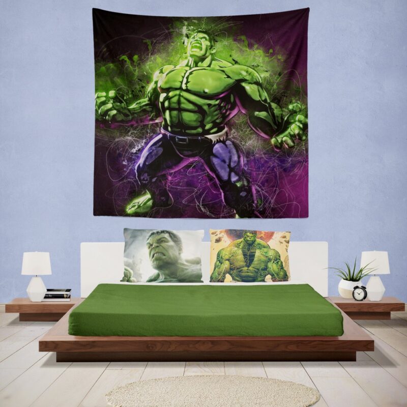 Marvel Comic Incredible Hulk Artwork Wall Hanging Tapestry