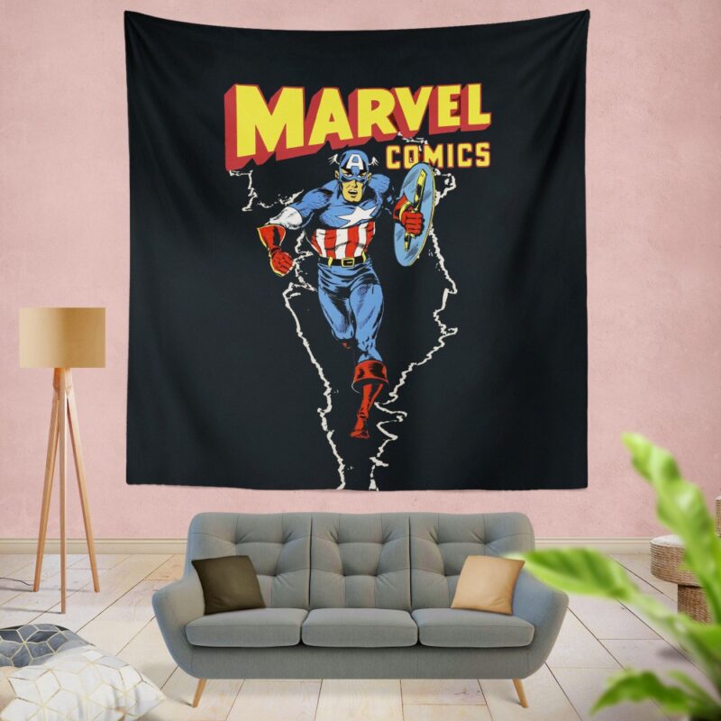 Marvel Comics Captain America Project Rebirth Wall Hanging Tapestry