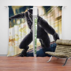 Marvel Comics Superhero Black Panther Print Curtain