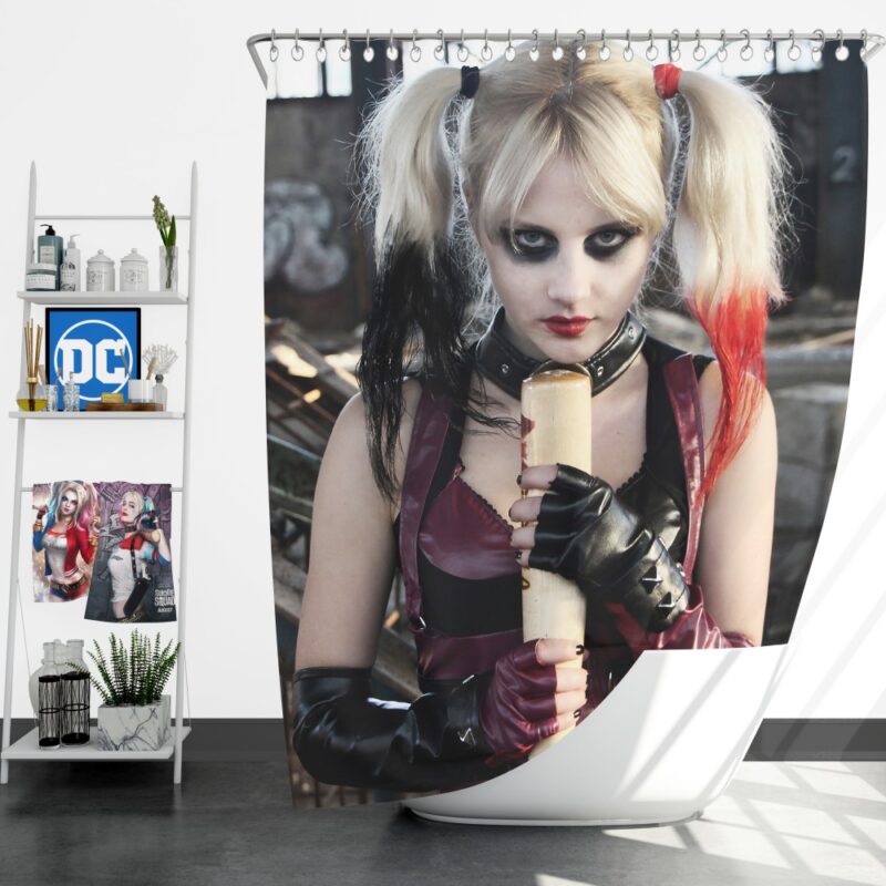 Suicide Squad Harley Quinn Cosplay Shower Curtain