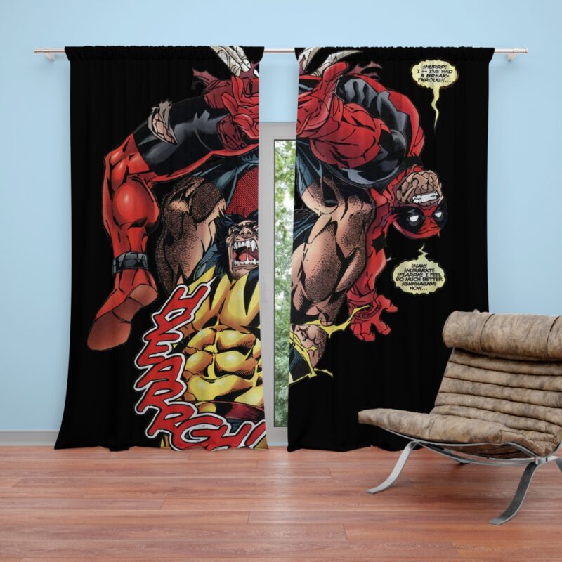 Wolverine vs Deadpool X-Men Origins Wolverine Curtain
