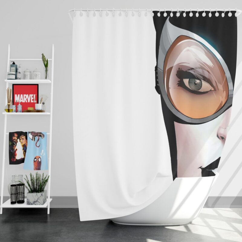 Catwoman Theme DC Comics Shower Curtain