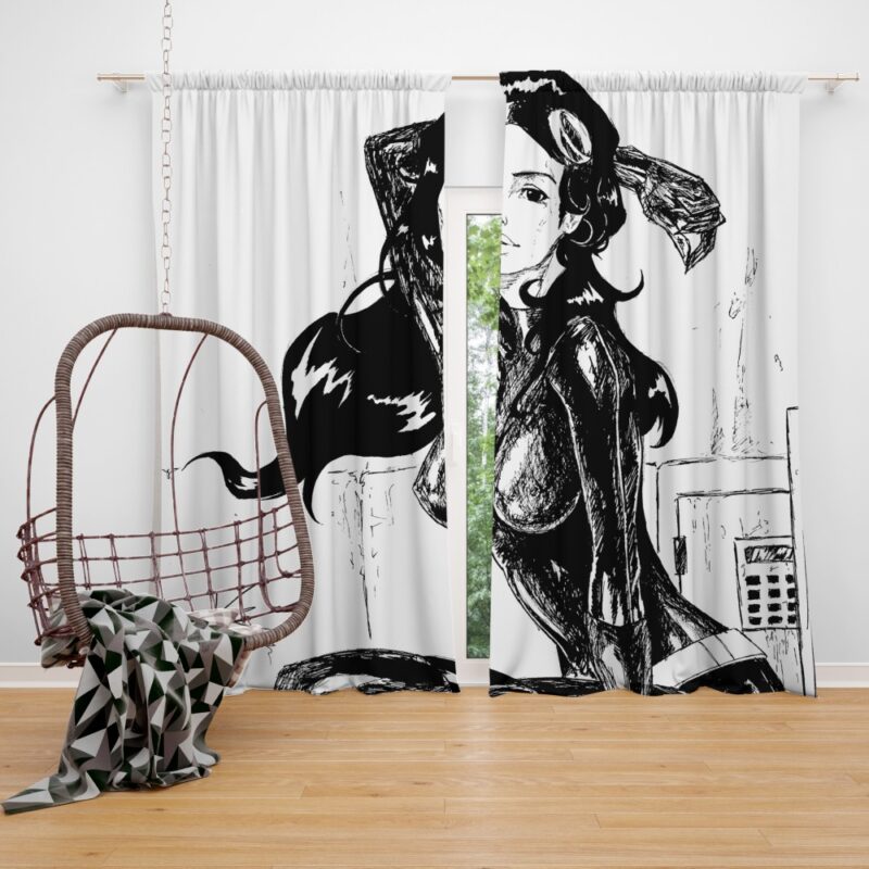 DC Dark Knight Catwoman Black and White Curtain