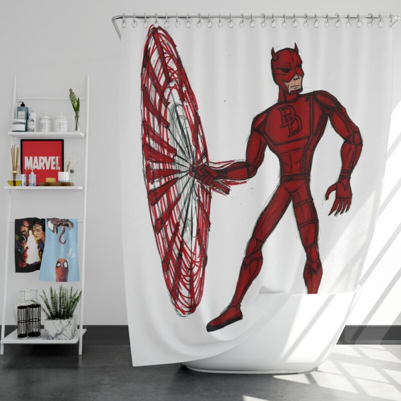 Daredevil Fan Art Shower Curtain