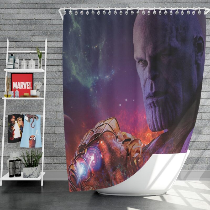 Avengers Infinity War Movie Thanos Infinity Gauntlet Shower Curtain