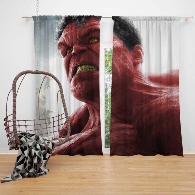Comics Red Hulk Fall of the Prelude Marvel Window Curtain