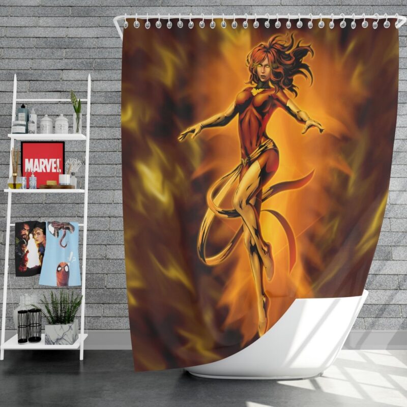 Fenix Renasce Jean Gray Phoenix Marvel Shower Curtain