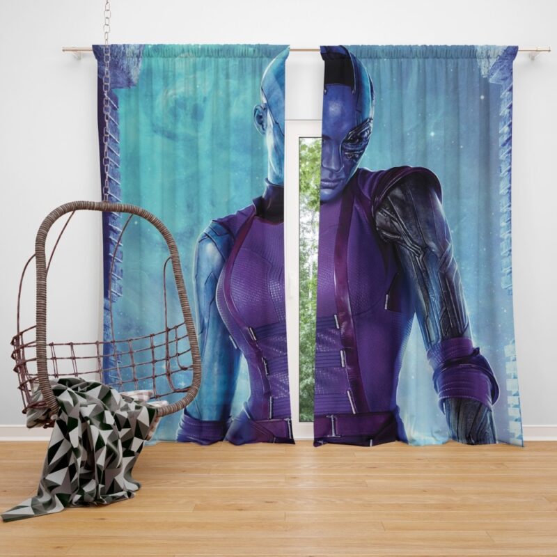 Marvel Comics Nebula Guardians of the Galaxy Bedroom Window Curtain