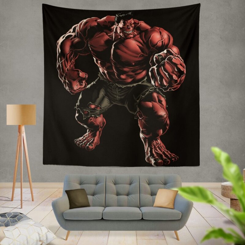 Marvel Comics Red Hulk Hulkbusters Wall Hanging Tapestry