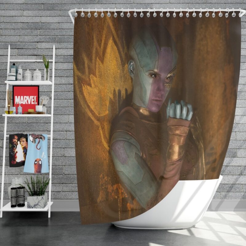Nebula Comics Karen Gillan Super Heroein Shower Curtain
