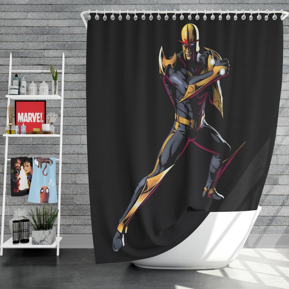 Warriors Marvel Comics Shower Curtain, Marvel Heroes Shower Curtain