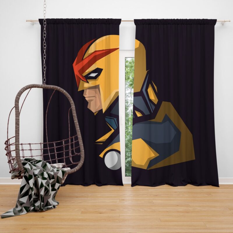 Nova Secret Avengers Marvel Comics Bedroom Window Curtain