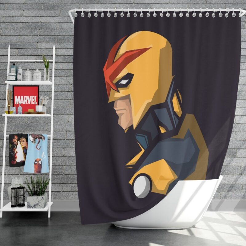 Nova Secret Avengers Marvel Comics Shower Curtain