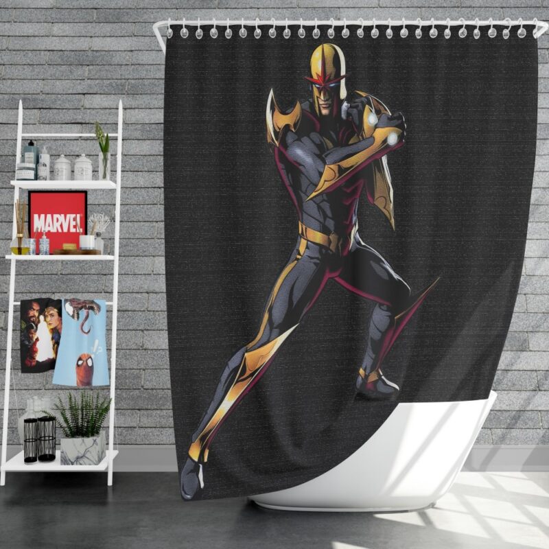 Nova United Front Marvel Comics Shower Curtain