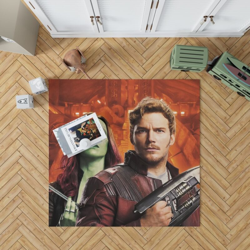Peter Quill Star Lord Gamora Guardians of the Galaxy Rug