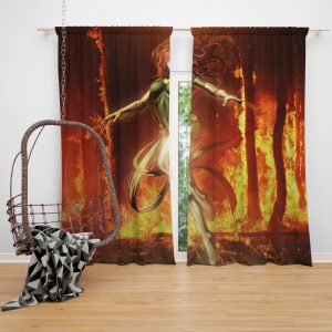 Phoenix Comic in Marvel vs Capcom 3 Fate of Two Worlds Video Game Bedroom Window Curtain
