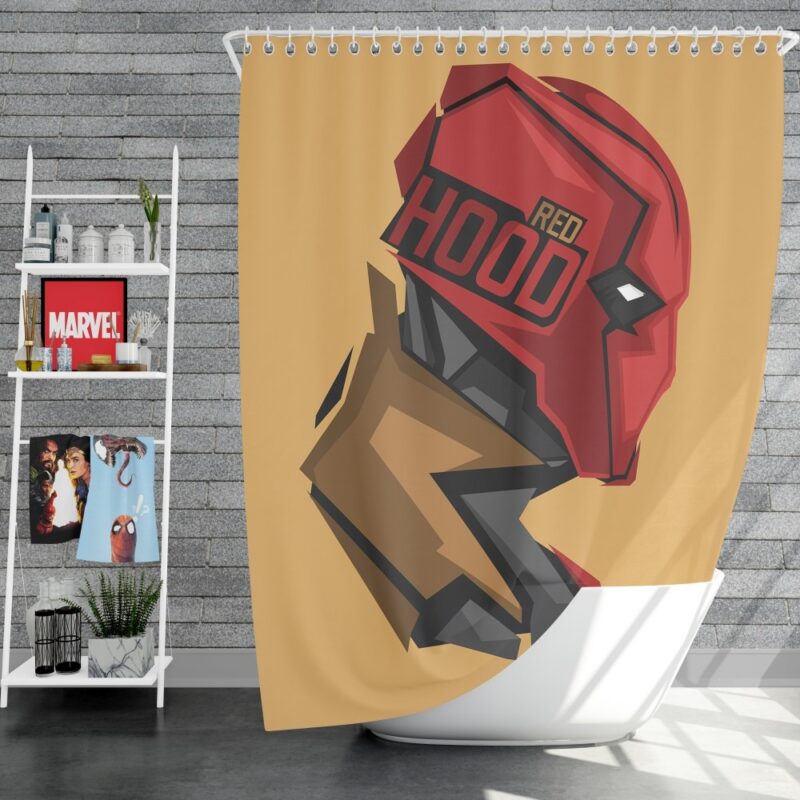 Red Hood Jason Todd DC Comics Shower Curtain