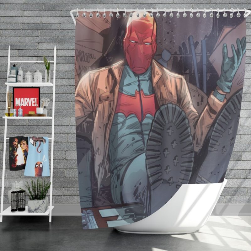Red Hood and the Outlaws Jason Todd Batman DC Comics Shower Curtain