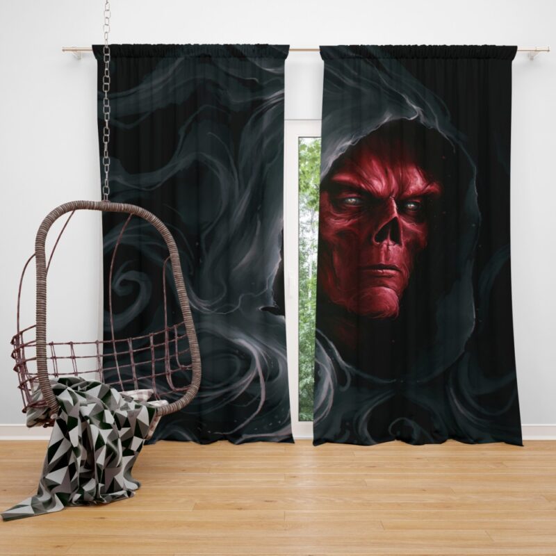 Red Skull in Marvel Avengers Infinity War Movie Bedroom Window Curtain