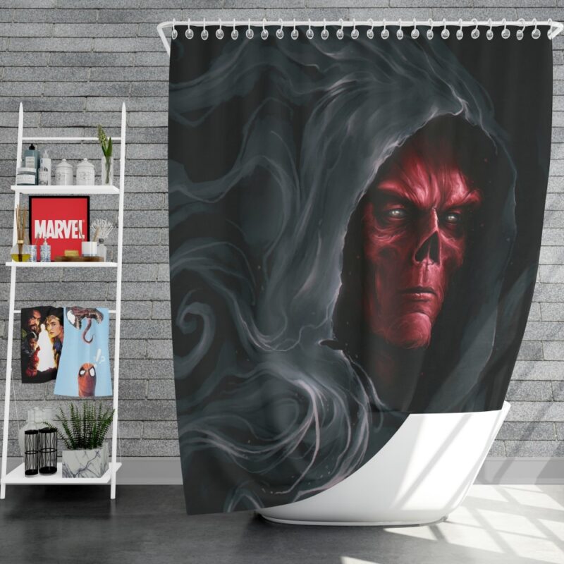 Red Skull in Marvel Avengers Infinity War Movie Shower Curtain