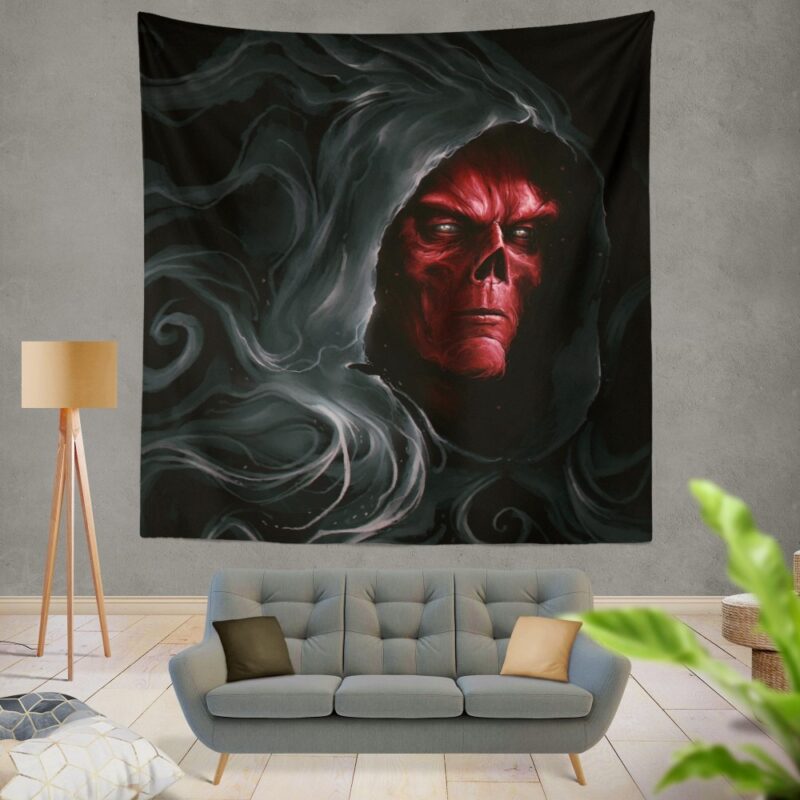 Red Skull in Marvel Avengers Infinity War Movie Wall Hanging Tapestry