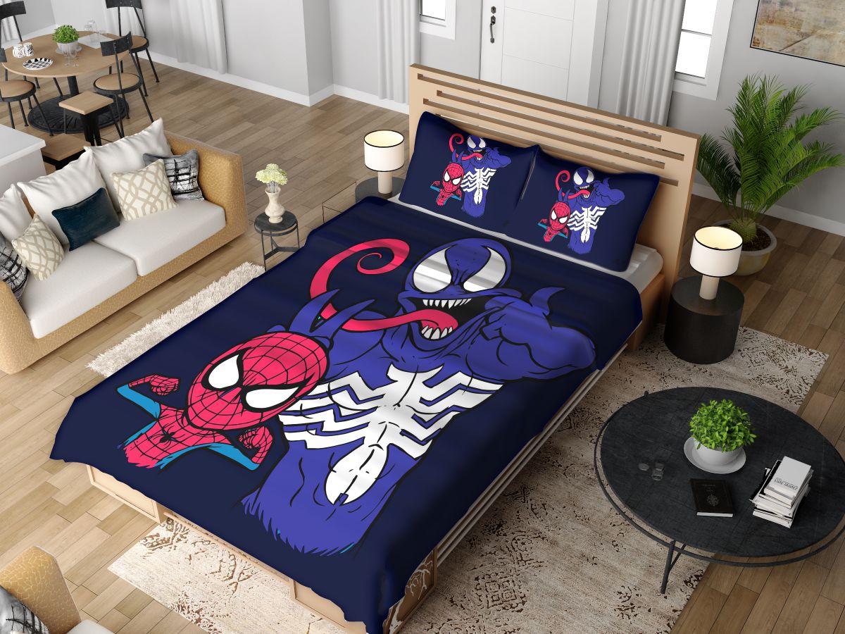 Spider Man & Venom Marvel MCU Artwork Bedding Set Super