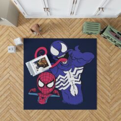 Spider Man & Venom Marvel MCU Artwork Bedroom Living Room Floor Carpet Rug
