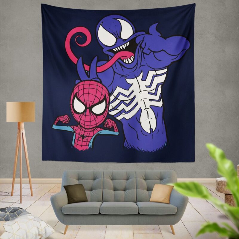 Spider Man & Venom Marvel MCU Artwork Wall Hanging Tapestry