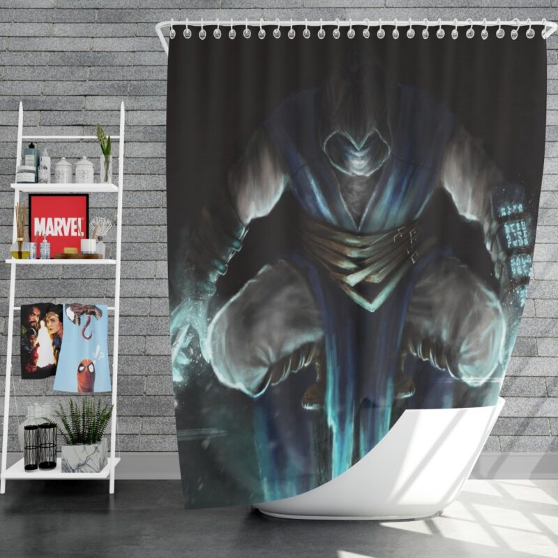 Sub Zero Mortal Kombat Game Shower Curtain