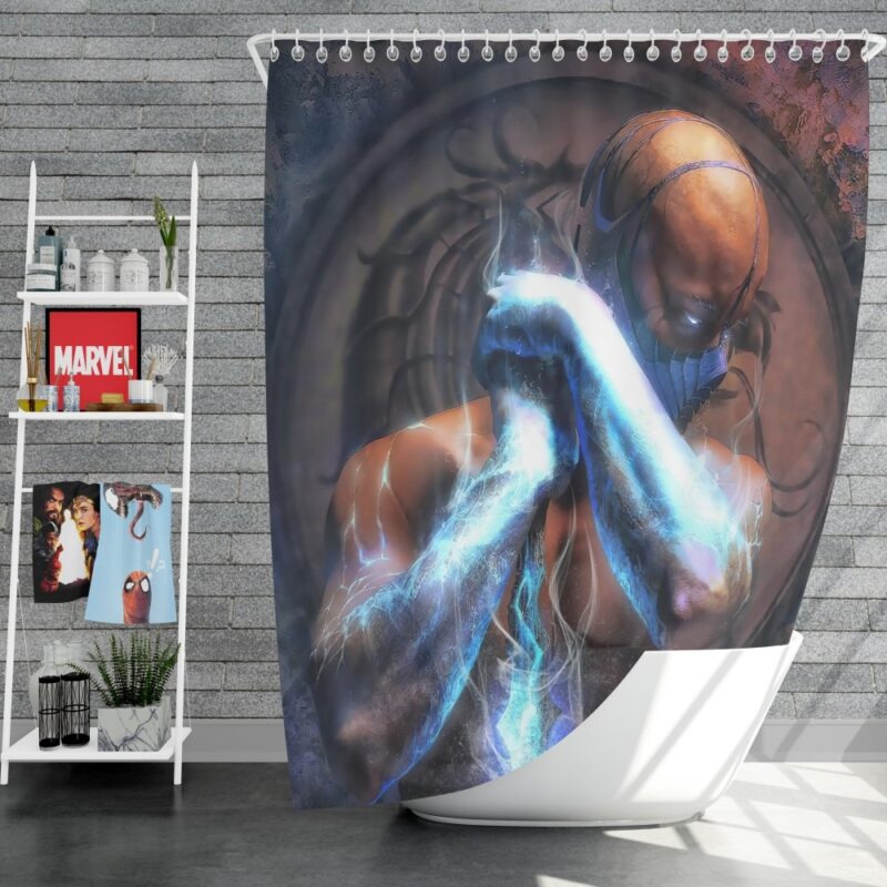 Sub Zero Mortal Kombat Super Hero Shower Curtain
