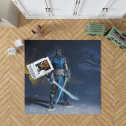 Sub Zero Sword Warrior Mortal Kombat Video Game Bedroom Living Room Floor Carpet Rug