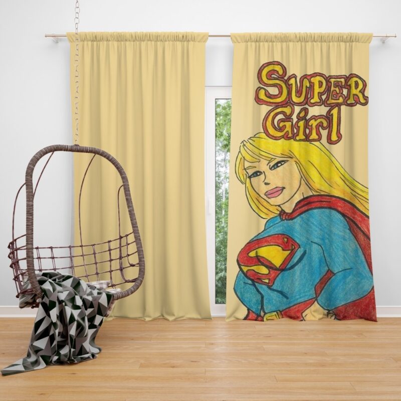 Supergirl DC Comics Kara Zor-El Justice League Bedroom Window Curtain