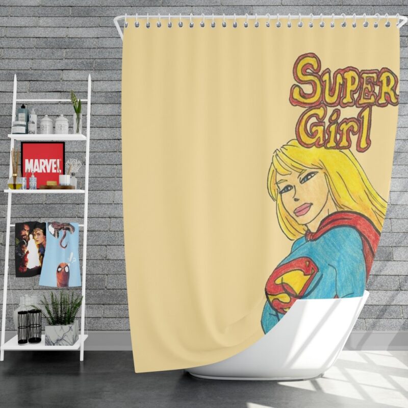 Supergirl DC Comics Kara Zor-El Justice League Shower Curtain