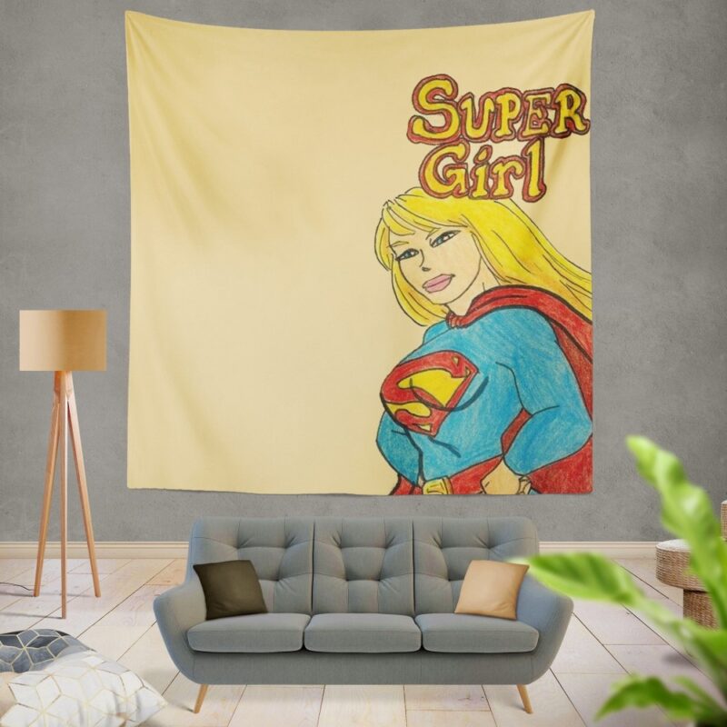 Supergirl DC Comics Kara Zor-El Justice League Wall Hanging Tapestry