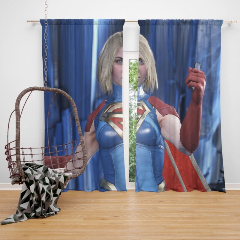 Supergirl DC Universe Injustice 2 PC Game Bedroom Window Curtain