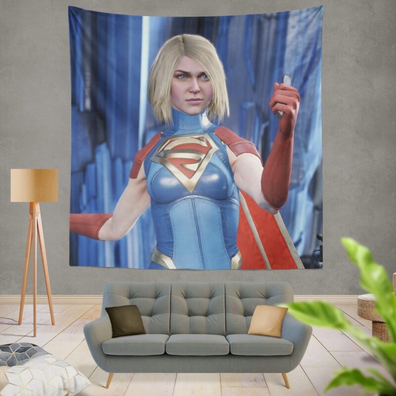 Supergirl DC Universe Injustice 2 PC Game Wall Hanging Tapestry