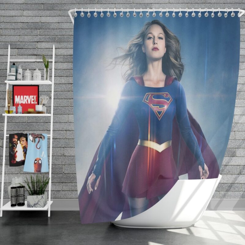 Supergirl TV Show Melissa Benoist DC Comics Shower Curtain
