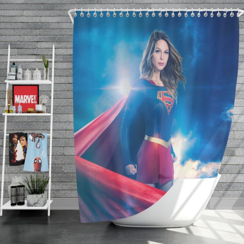 Supergirl TV Show Melissa Benoist Teen Titans Shower Curtain