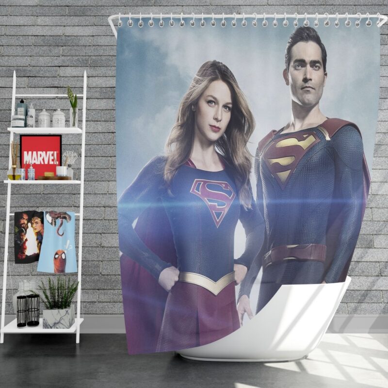 Supergirl and Superman TV Show Melissa Benoist Shower Curtain