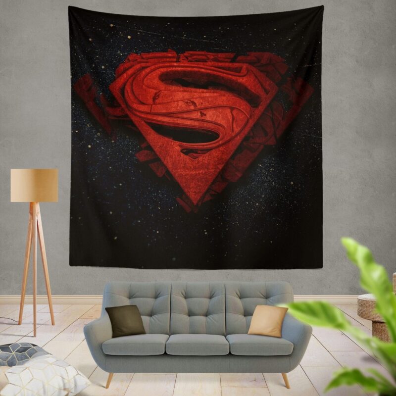 Superman Batman DC Comics 3D Logo Wall Hanging Tapestry