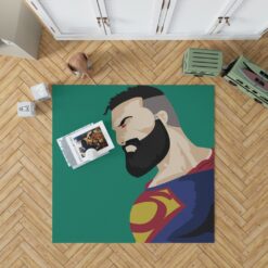Superman Beard DC Comics Justice League Bedroom Living Room Floor Carpet Rug