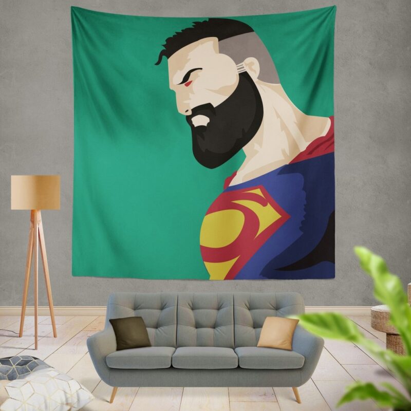 Superman Beard DC Comics Justice League Wall Hanging Tapestry