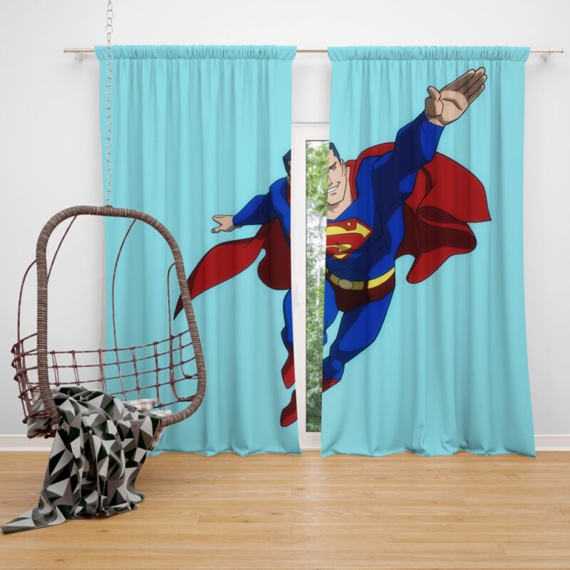 Superman DC Comics Justice League Bedroom Window Curtain