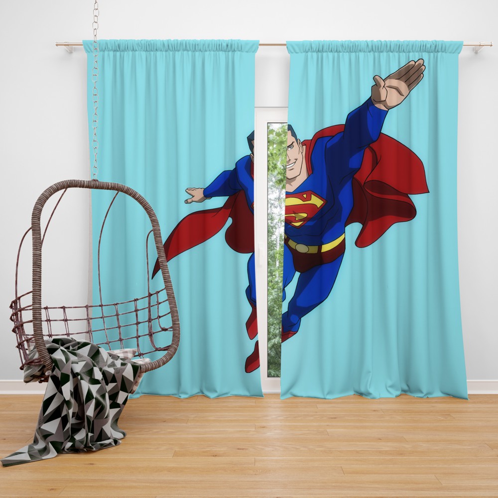 Details about   Justice League Superman Window Curtains Blackout Thermal Insulated 2 Panels 
