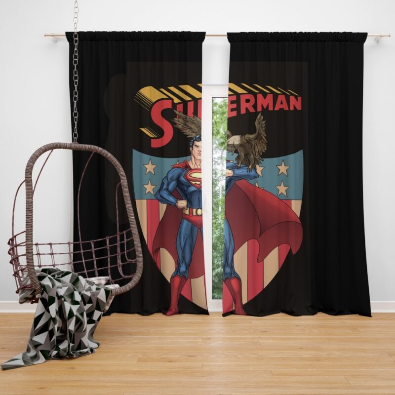 Superman DC Comics Legion of Super-Heroes Bedroom Window Curtain