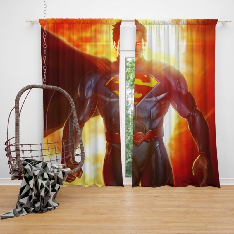 Superman DC Comics Man Of Steel Super Hero Bedroom Window Curtain