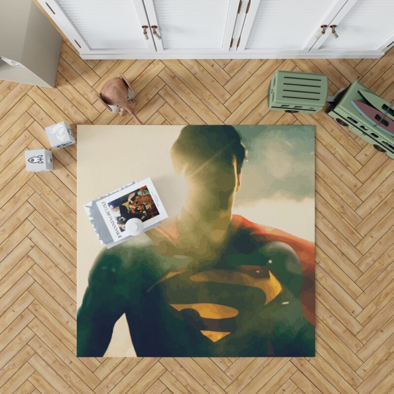 Superman DC Comics Super Hero Bedroom Living Room Floor Carpet Rug